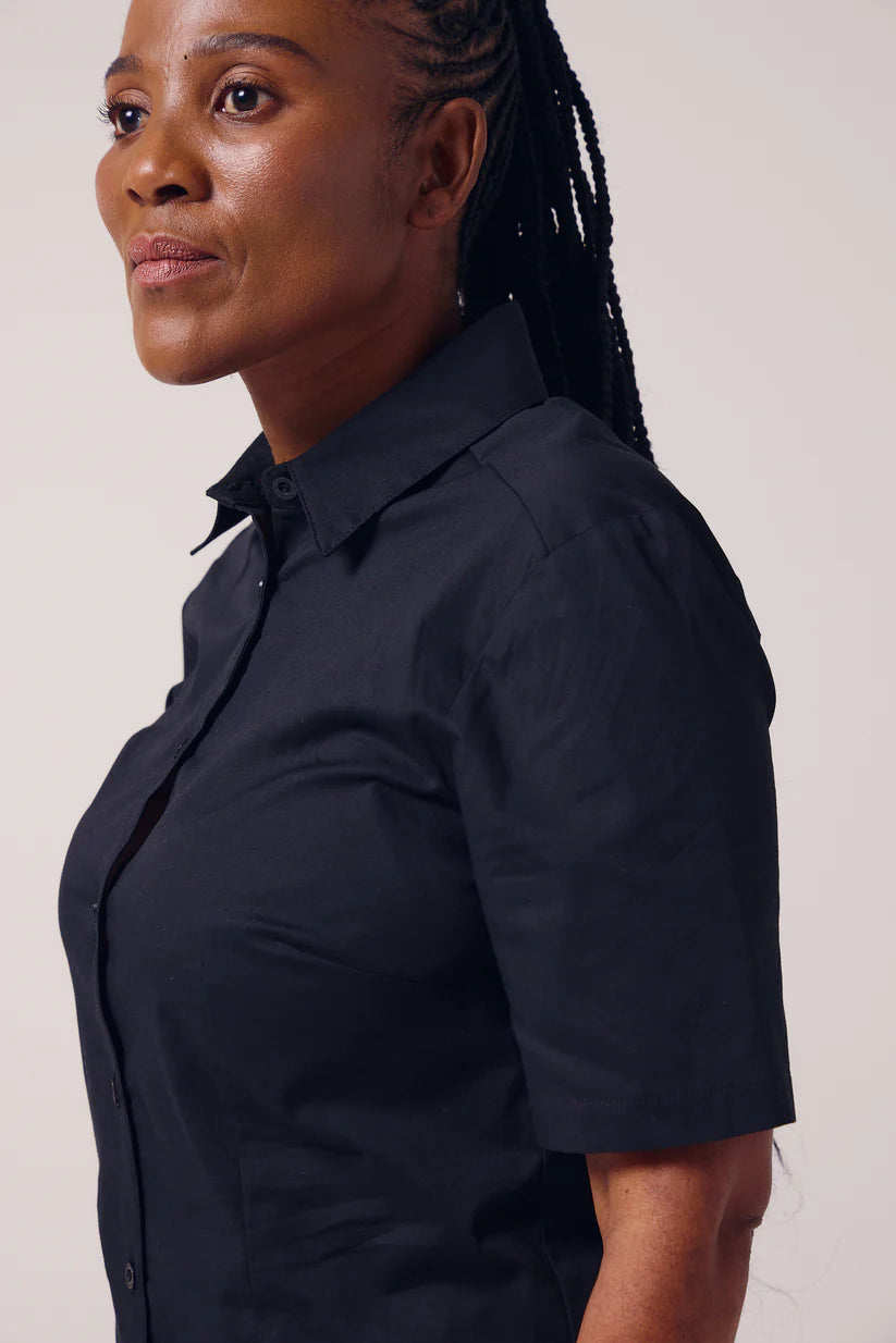 Ladies Short Sleeve Stretch Shirt