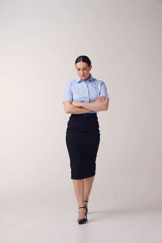 Ladies Short Sleeve Stretch Shirt