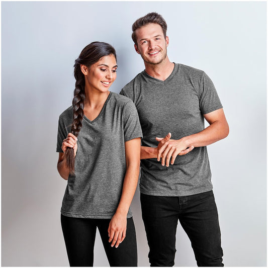 Mens and Ladies Michigan Melange V-Neck T-Shirt