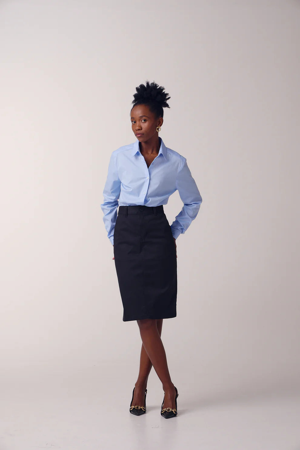 Ladies Long Sleeve Stretch Shirt