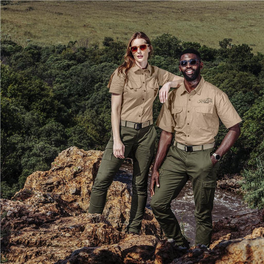 Mens and Ladiies Short Sleeve Mawenzi Twill Shirt