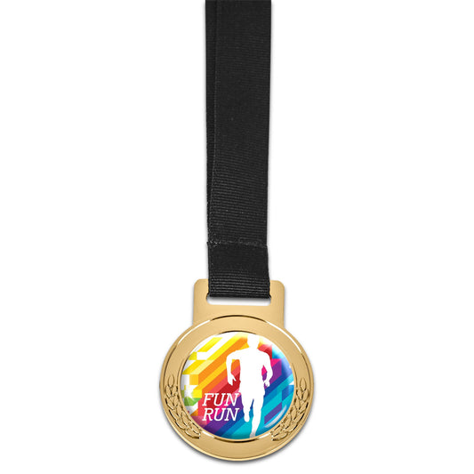 Achiever Medal With Black Petersham Lanyard
