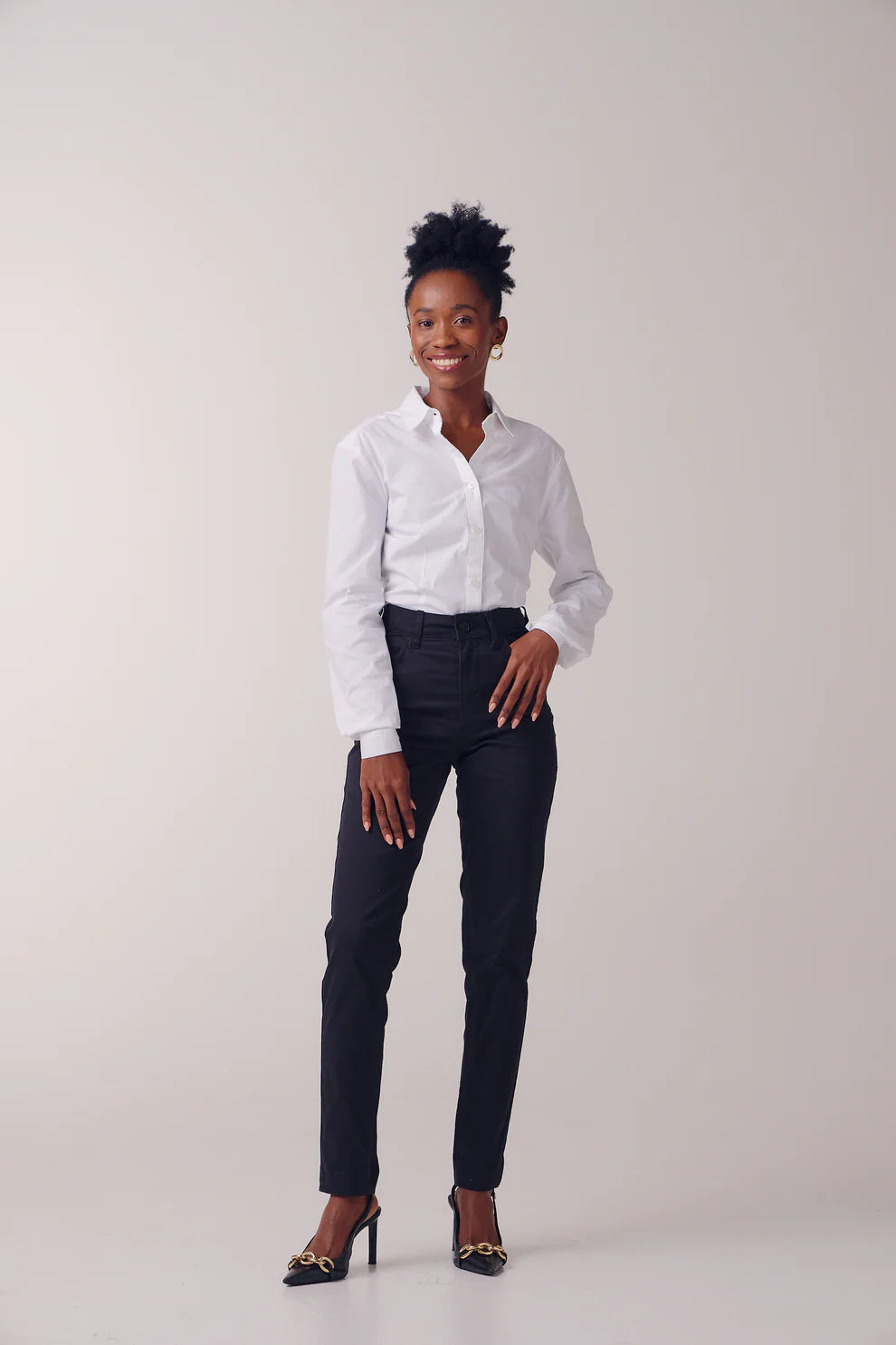 Ladies Long Sleeve Stretch Shirt
