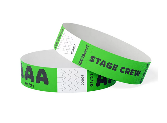 Tyvek Wristbands – Plain with Black Print