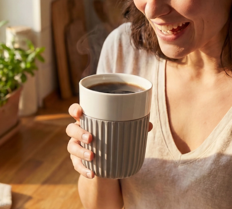 Sengetti Ribbed Coffee Mug by Andy Cartwright
