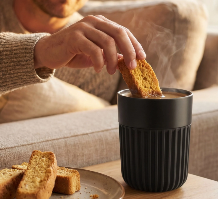 Sengetti Ribbed Coffee Mug by Andy Cartwright